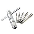 thumbnail image 4 of 6pcs T-hand Reversible Single Tap Wrench Set Adjustable Plug durable retcheting Tap Tool Detachable Wrench Hand Machine, 4 of 9