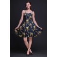 thumbnail image 4 of Bimba Robe Soleil Mini à Taille Smockée pour Femmes, Imprimée, Tenue de Fête d'Été pour les Vacances - Petit, 4 of 5