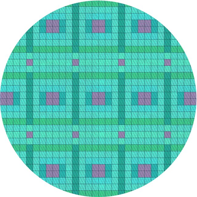 Ahgly Company Tapis d'Intérieur Ronds Transitionnels Lavables à la Machine, Bleu Aqua Ou Cyan, 7 Pieds Rond