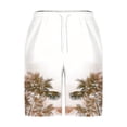 thumbnail image 4 of RKSTN Swim Shorts for Mens Coconut Tree Print Extra Plus Size Color Blocking Elastic Waist Drawstring Casual Versatile Beach Vacation Surf Shorts with Pockets, 4 of 5