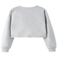 thumbnail image 3 of Women‘s Cropped Sweatshirts Letter Heart Print Crew Neck Pullovers, 3 of 4