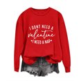 thumbnail image 2 of Meichang Sweat-Shirt pour Femmes, Chemise de la Saint-Valentin, Manches Longues, Cœur d'Amour, Imprimé Tendance, Col Rond, Décontracté, Printemps, 2 of 6