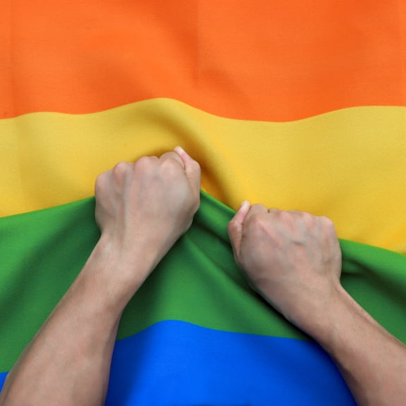 Anley Drapeau Arc-en-Ciel 3 Plis Double Face Anti-Déchirure 3 X 5 Pieds - les Drapeaux LGBTQ de Fierté les Plus Résistants et les Plus Durables 3 X 5 Pi