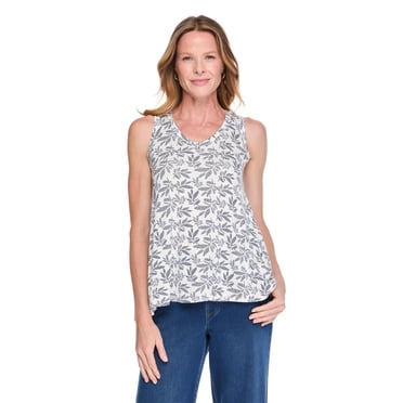 Iyla Women's Printed Drapey V-Neck Tank Top
