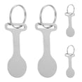thumbnail image 1 of KAKOWELY quarter holders for coins 4pcs Stainless Steel Shopping Trolley Token Metal Coin Holder Key Chain Diy Shopping Cart Token Keychain Key Rings For Convenient Portable, 1 of 5
