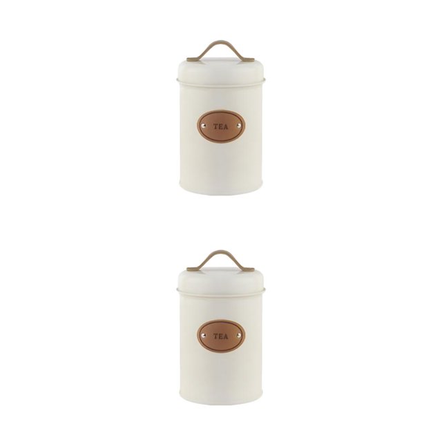 Wweixi Transparent Tea Jars For Storing And Displaying Favorite Tea Leaves Food Grade Metal Kitchen Storage Jars Jars Kitchen Beige tea 2Set