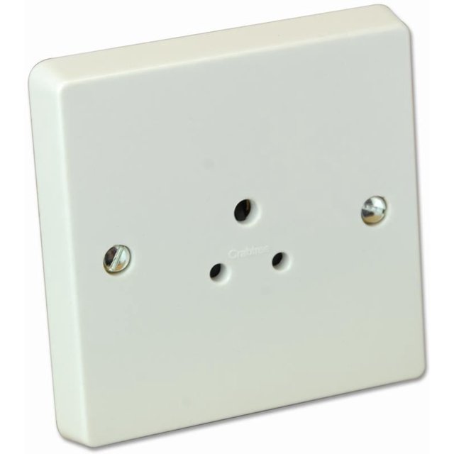 CRABTREE - 2A 1 Goupille Ronde Non Commutable, Blanc