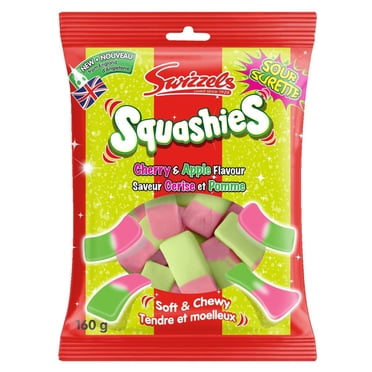 Squashies Cerise et Pomme surette, Bonbons tendres et moelleux, Sac