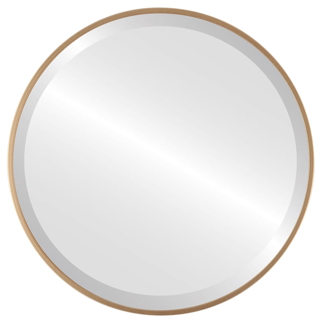 Miroir Rond Encadré Singapore - Vaporisation Or - 15 Pouces x 15 Pouces
