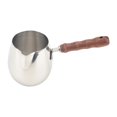 thumbnail image 2 of jifeng Metal Turkish Coffee Pot Wood Long Handle Multifunctional Butter Melting Pot 300ml, 2 of 9