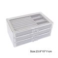 thumbnail image 2 of Jewelry Organizer Divided Box Large Capacity Jewelry Boxes for Necklace Stud Earrings Ring, 2 of 2