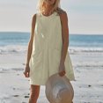 thumbnail image 2 of RKSTN Jumpsuits for Women Summer Fashion Solid Color Hollow out Back Jumpsuit Loose Fit Round Neck Sleeveless Pockets Rompers, 2 of 5