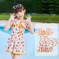 thumbnail image 2 of Little Girl Rash Guard Swimming Bathing Suit Ruffle Floral Pattern Sun Protection Long Sleeve Girls Baby Girl Bathing Suit 8-9 Years, 2 of 9