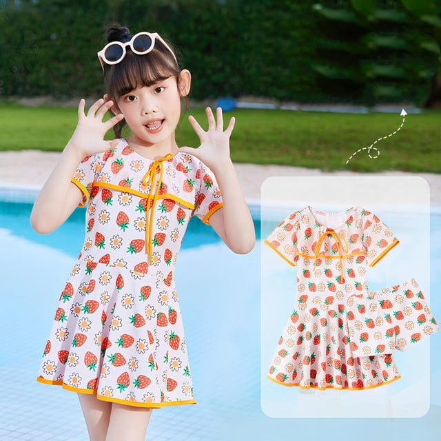 Toddler Girl Rash Guard Swimsuits Fashion Long Sleeve Sun Protection Kids Bathing Suits 2-3 Years Girls Clothing
