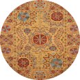 thumbnail image 1 of Ahgly Company Tapis d'Intérieur Ronds Abstraits Jaunes Abstraits pour Aire, 6 Pieds Rond, 1 of 6