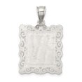 thumbnail image 4 of 925 Sterling Silver Dainty Letter W Initial Name Monogram Necklace Charm Pendant, 4 of 8