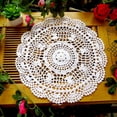 thumbnail image 2 of Binwennn Napperons Blancs Faits à la Main au Crochet Napperons de Table Napperons en Dentelle Napperon Rond Napperons en Dentelle Napperon au Crochet Napperons Jetables Napperons pour Salle à Manger Intérieure Napperons de Table pour Bébé Ensemble de Napperons Napperons de Noël, 2 of 8