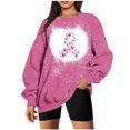 thumbnail image 1 of Penkiiy Chandail pour Femmes Mode Femmes Été Ample Imprimé T-Shirt à Col Rond Manches Longues Blouse Décontractée Rose Vêtements Y2K, 1 of 3