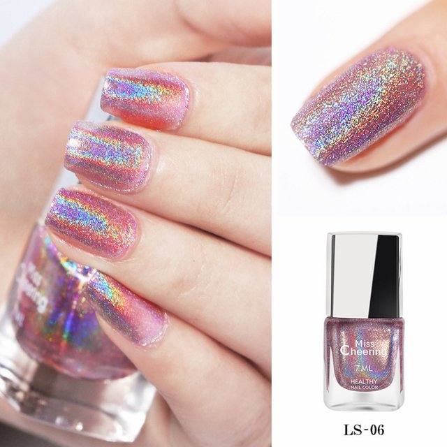 WIFKLSIIPG Diamond Sequin Nail Polish Colorful Magic Nail Polish 7ml