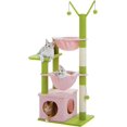 thumbnail image 1 of Arbre à Chat en Forme de Fleur avec Grand Cadre en Métal Hamac [.”=cm] Tour pour Chat Rose avec Poteaux à Griffer en Sisal pour Petits Chats d'Intérieur Condo pour Chat avec Perchoir Supérieur Rose pour Chatons Boule Duveteuse Rose, 1 of 6