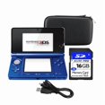 thumbnail image 1 of Nintendo 3DS Handheld Game Console Cobalt Blue Bundle with Carrying Case & 16GB SD Card (Refurbished), 1 of 6