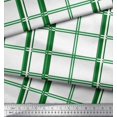 thumbnail image 3 of Soimoi Green Velvet Fabric Window Pane Check Decor Fabric Printed Yard 58 Inch Wide, 3 of 3