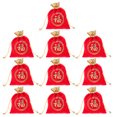 thumbnail image 1 of 10Pcs Chinese Style Lint Bag Candy Wrapping Bag Festival Gift Packaging Bag, 1 of 9