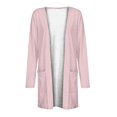 thumbnail image 4 of AherBiu Womens Cardigan Tops Long Sleeve Open Front Mid-Long Outwear with Pockets Spring Clothes, 4 of 5