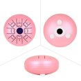 thumbnail image 4 of Labymos Tambour à Languette en Acier 5,5 Pouces 8 Notes C Key Handpan Tambour à Motif Zodiaque Chinois Réservoir Instrument de Percussion avec Sac Mallets de Musique (Motif Rat & Couleur Rose), 4 of 7