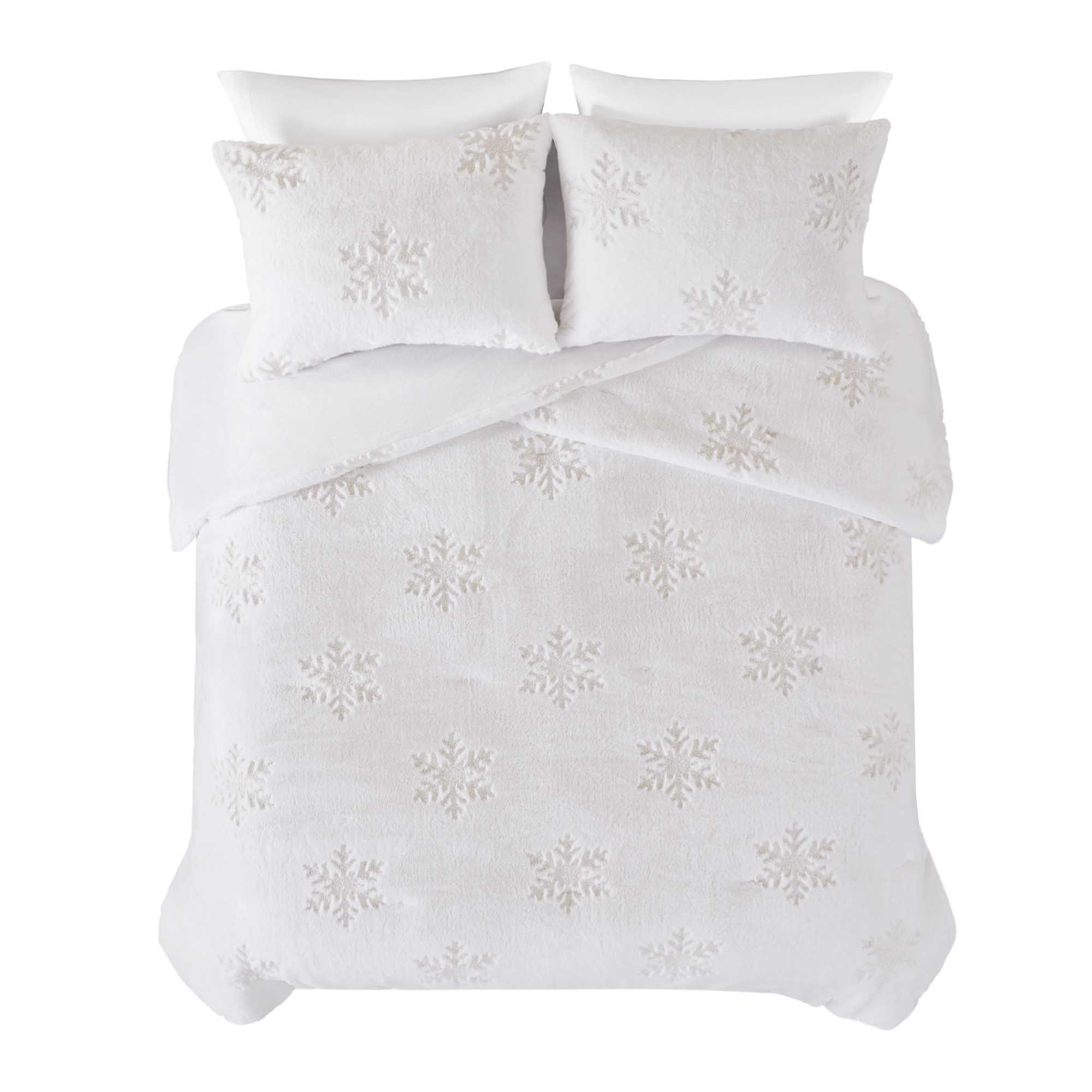 Holiday Time Faux Fur 3-Piece Comforter Set