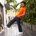 thumbnail image 3 of Hanes Mens ComfortSoft 4-Pack Crewneck T-Shirts, L, Light Steel, 3 of 6