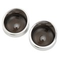 thumbnail image 4 of Pair Motorcycle Turn Signal Light Lens Cover Front Rear Replacement for TOURING FLHX FLTRI FLHRS 2000up(Chrome Smoky ), 4 of 14