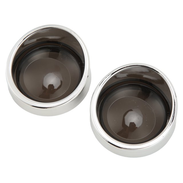 Turn Signal Lens Bezel, Heat Treated Waterproof Turn Signal Lens Visor Pair Dustproof Scratch Proof Replacement For TOURING FLHX 2000-up For Motorcycle + Smoky