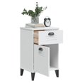 thumbnail image 2 of vidaXL Bedside Cabinet VIKEN White Engineered Wood, 2 of 5