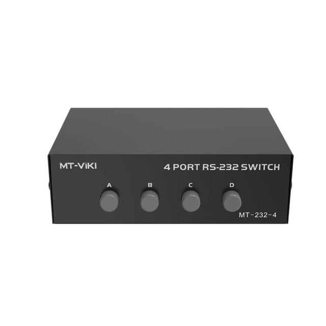 prettyia DB9 Pin Serial RS232 Switch Box Manual 4Ports Data