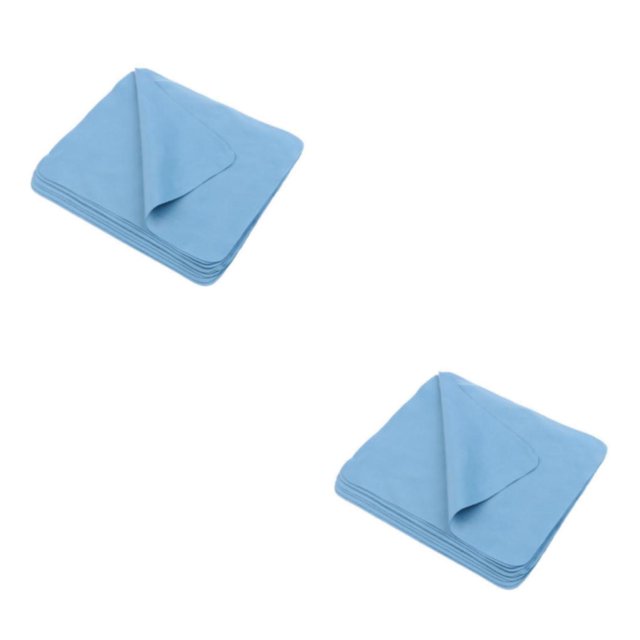 Decodeary 10 Pieces Microfiber Eyeglasses Camera Lens Cell Phones Cleaning Cloth Blue 2Set
