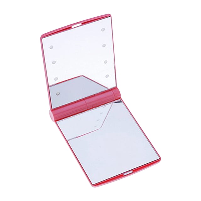 TopLLC LED Makeup Mirror For Girls Makeup Led Mirror 8 Lights Folding Mirror Portable Light-Emitting Mirror Small Mirror Makeup mirror