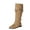 Khaki, variant on LOVZFMLL Boots for Women Mid Calf Chelsea Boots Side Zipper Round Toe Slip Resistant Flat Heel Low Casual Fall Winter Shoes