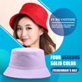 thumbnail image 4 of All Seasons Bucket Hat Exquisite Fishermen Caps Stylish Headwear Fashion Accessory with Solid Color for Outing Travel Wearing Yellow, 4 of 8