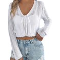thumbnail image 1 of Woman with in Cardigans Denim Cardigan Long Loose Cardigan Fall Clothes for Women Work Leopard Kimono Summer Cardigan for Women Versatile Cardigan Big Knit Cardigan for Women Lime Cardigans for Women, 1 of 4