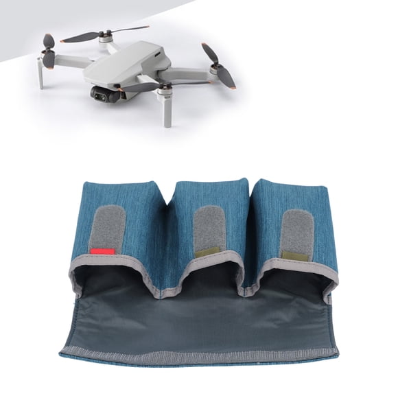 Sac pour Batterie de Drone, Étui Sac de Sécurité pour Batterie, Étui de Rangement de Protection pour Batteries avec Crochet et Boucle, pour Mavic 2, pour Mini 4 Pro, pour Mini 3, pour Batteries de Drone de la Série Avata