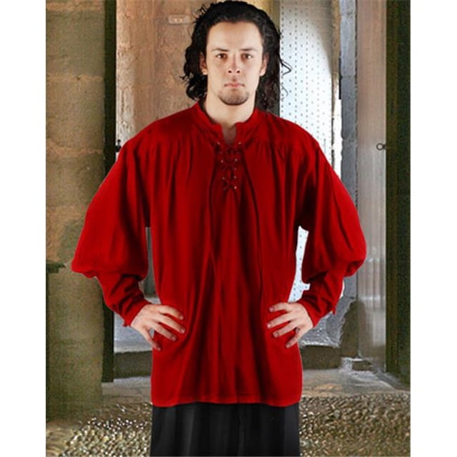 The Pirate Dressing C1004 John Coxon Chemise Renaissance - Rouge - 2TG