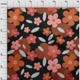 thumbnail image 3 of oneOone Rayon Maroon Fabric Floral Craft Projects Decor Fabric Printed By The Yard 56 Inch Wide, 3 of 4