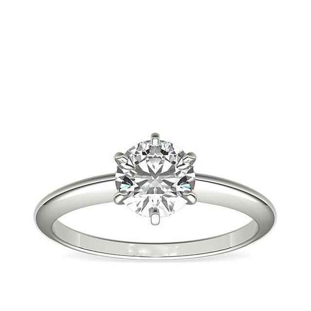 1.00 Ct Round Shape Natural Diamond Beautiful Wedding Ring for Women Solid 14K White Gold Size 7