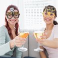 thumbnail image 4 of Tignapoo 2025 New Year Party Glasses - Black & Gold Star Design Champagne Bottle Frame for Festive Celebrations & Photo Props, 4 of 7
