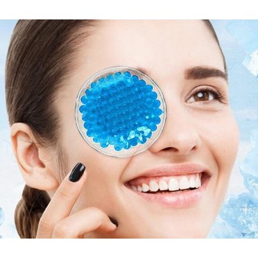 Heliisoer Unisexe Couleur Unie Perles de Gel Rondes Paquets de Glace Chaude et Froide pour Soins des Yeux Visage Paquets de Glace Chaude Réutilisables