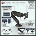 thumbnail image 2 of Duramex (Tm) Support de Bureau à Bras Mécanique Réglable en Hauteur pour Moniteur Simple de 17 à 32 Pouces, Ressort Mécanique, Support de Bureau Entièrement Réglable, Support Articulé, Support VESA Universel 100 x 100 mm, 2 of 9