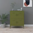 thumbnail image 1 of vidaXL Armoire de Rangement Vert Olive 80x35x101,5 cm Acier, 1 of 5
