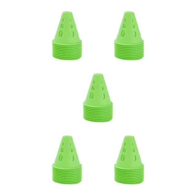 Decodeary 10 Pcs/Ensemble Pile de Patinage à Roulettes Robuste et Résistante aux Intempéries pour Activités Intérieures/extérieures Durable Vert 5Ensemble
