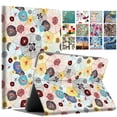 thumbnail image 1 of iPad PRO 9.7 Inch 2016 [ PRO 9.7 2016 ] A1673 A1674 A1675 MLMP2LL/A MM172LL/A MLMN2LL/A MLMW2LL/A Printed Folio Magnetic Smart Protective Sleek & Classic Design Cover - Yarn Flowers, 1 of 7